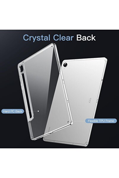 JETech Clear Case for Samsung Galaxy Tab S9 FE / S10 Lite / S10 FE 10.9in - Thin Transparent Shockpr