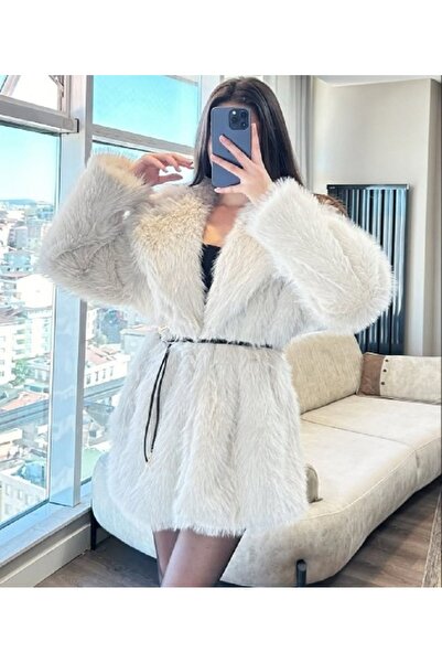 Pelin Jeans PALTOAN DE BLANĂ CU CUREA (cu căptușeală)