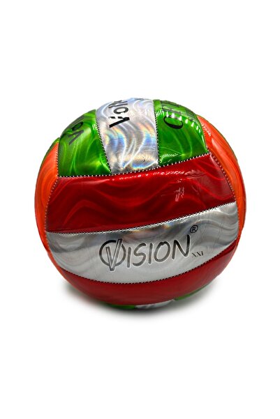 Vision Volleyball Ball, Imitation Leather with Stitching, Metallic Colors, Size 5, 235gr, VisionXXI