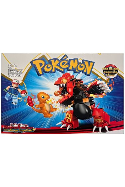 OEM Pokemon Construction Set - Ash and Charmander vs. Primal Groudon, 340 Pieces