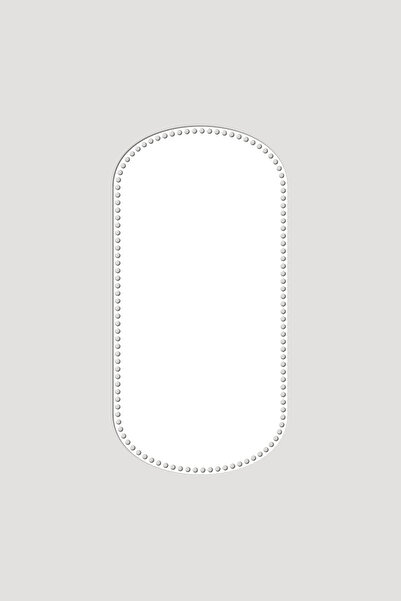 Lucena Ξύλινη Ορθογώνια Οβάλ Γωνιακή Βάση Δίσκου Καλαθιού 30x60 cm 1 Τεμάχιο Λευκό 3mm