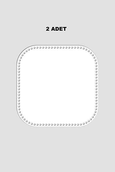 Lucena Ξύλινος Τετράγωνος Οβάλ Δίσκος Καλαθιού Βάση 40x40 cm 2 Τεμάχια Λευκό 3mm