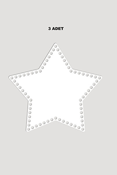 Lucena Дерев'яна зіркова підставка для кошика 29x31 см 3 штуки білого кольору...