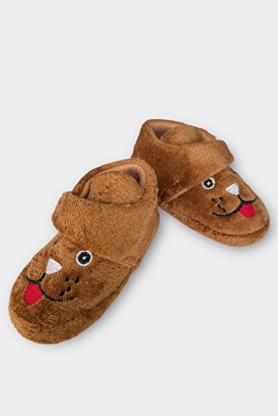 Liger Children's Velcro Anti-Slip Sole Kindergarten Nursery Home Shoes Slippers Vi̇zon