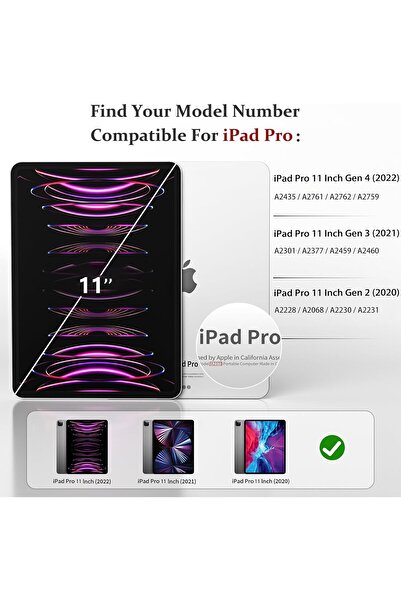 erorex Case For Ipad Pro 11" 4Th / 3Rd / 2Nd / 1St Gen 2022/2021/2020/2018, Ipad Case Premium Leather…