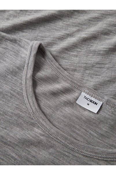 TWO SOON Oberteil Geripptes WOLL