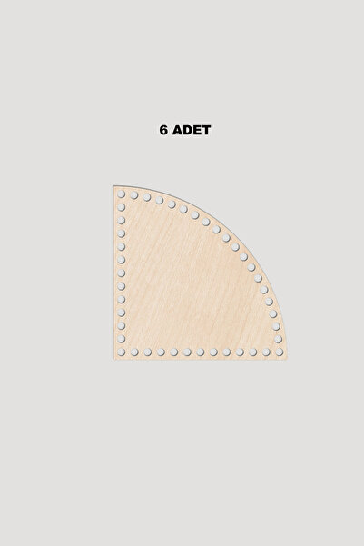 Lucena Дървена основа за кошница с формата на четвърт кръг 12x12 cm 6 броя Ak...