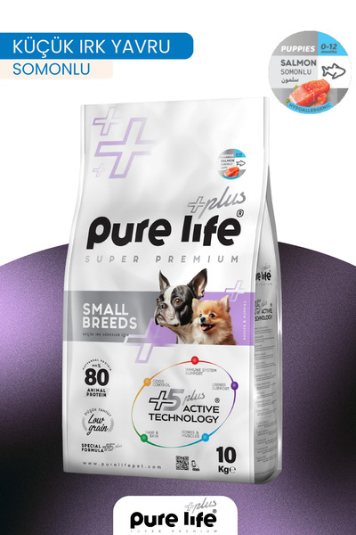 PureLife Plus Somonlu Küçük Irk Yavru Köpek Maması 10 Kg