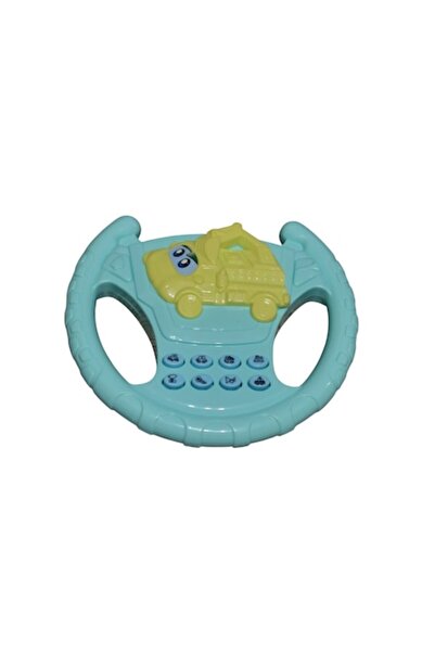 Vision XXI Jucărie interactivă cu volan pentru copii, sunete de mașină, 18 cm, albastru deschis, VisionXXI