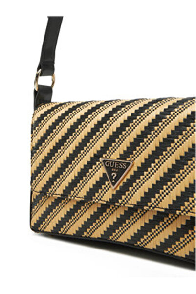 Guess Γυναικεία Τσάντα Χειρός Μπεζ, Μαύρη HWWG9210190