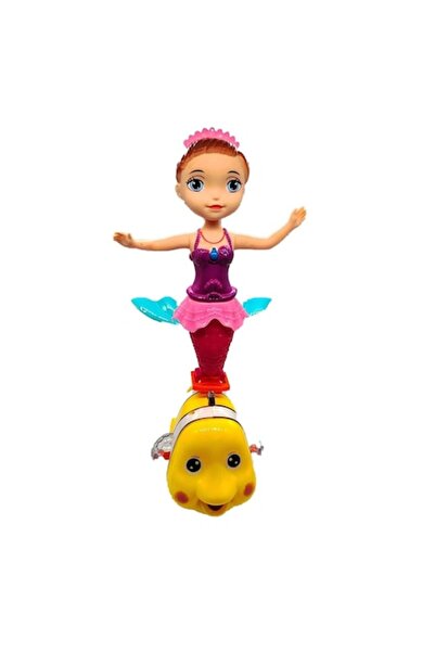 Vision XXI Jucărie interactivă sirenă, Sirenă amuzantă, 35 cm, cu lumini și m...