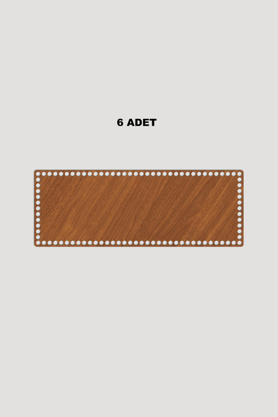 Lucena Drvena pravougaona osnova za korpu 20x15 cm 6 komada orah 3mm