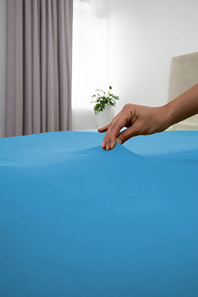 GAMA HOME 100% Cotton Fitted Sheet - 100X200 cm - 30 cm Edge Height - Organic and Comfortable