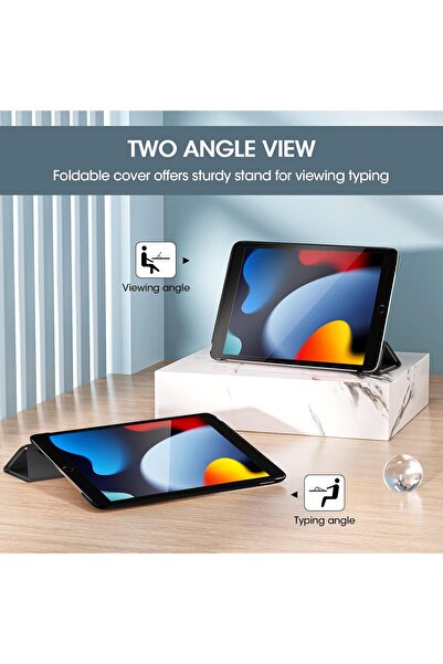 PROCASE حافظة iPad 10.2 (الجيل السابع/الثامن/التاسع 2019/2020/2021) - غطاء خلفي نحيف من الأكريليك الصلب، أسود