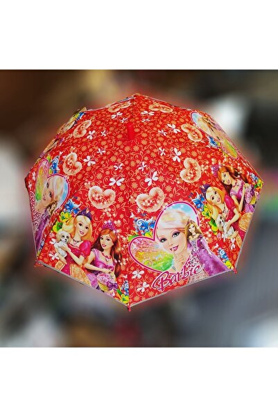Vision Umbrella for Children, Automatic, Transparent, with Designs, Barbie