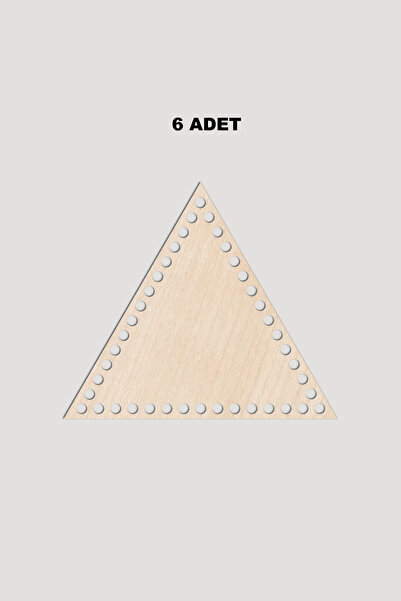 Lucena Ξύλινο Τρίγωνο Καλάθι Δίσκος Βάσης 15x15 εκ. 6 Τεμάχια Αξιού 3mm