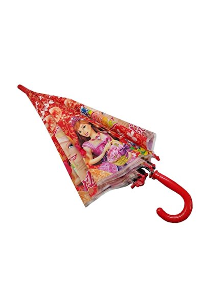 Vision Umbrella for Children, Automatic, Transparent, with Designs, Barbie