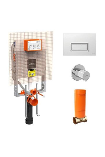 VitrA V8 Asma Klozetler Için Gömme Rezervuar Set(768-1851-01-740-0680+a41441)