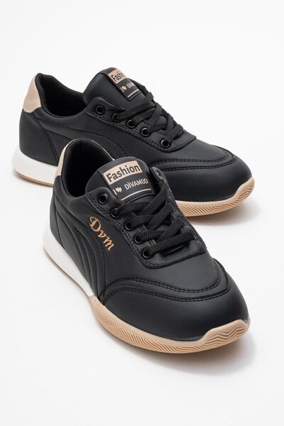 CCWAY AYAKKABI Γυναικεία αθλητικά παπούτσια με κορδόνια; ΜΑΥΡΟ ΒΙΖΟΝ