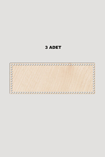 Lucena Ξύλινος Ορθογώνιος Δίσκος Καλαθιού Βάση 20x40 cm 3 Τεμάχια Αξιού 3mm