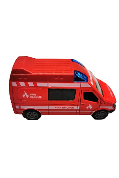 Vision XXI Metal Toy Model Firefighter Sprinter Van, 1:32 Scale, Pull Back, 12cm,