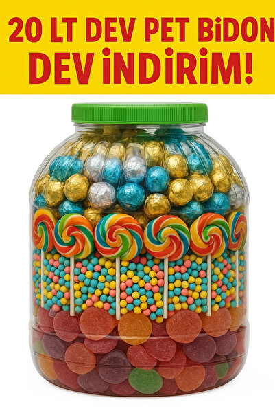 HatesaHome 20 lt dev pet bidon (20 lt dev pet saklama kavanozu)