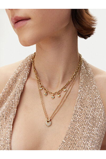 Guess Γυναικείο Χρυσό Κολιέ JUBN05208JW
