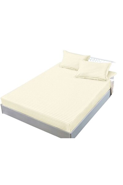 OEM Beige Bed Cover with Elastic, 2 Pillow Covers 160 x 200