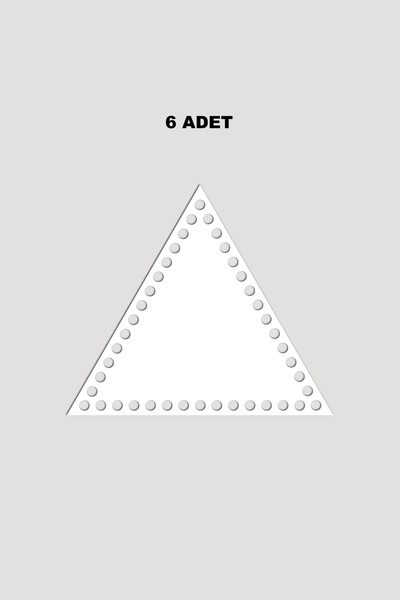Lucena Дерев'яна трикутна підставка для кошика 17x17 см, 6 штук, біла, 3 мм