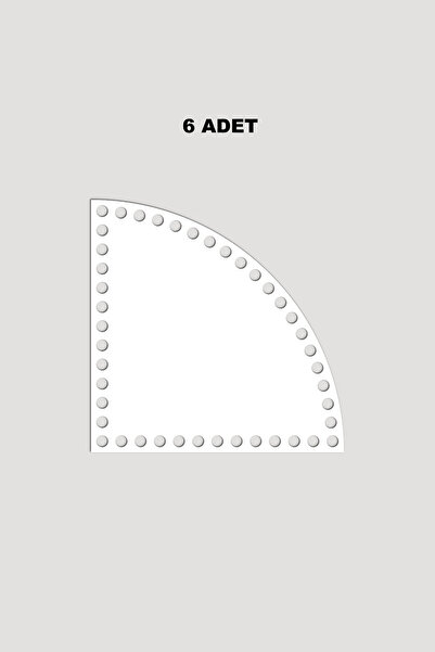 Lucena Ξύλινη Βάση Δίσκου Καλαθιού Τετάρτου Κύκλου 12x12 cm 6 Τεμάχια Λευκό 3mm