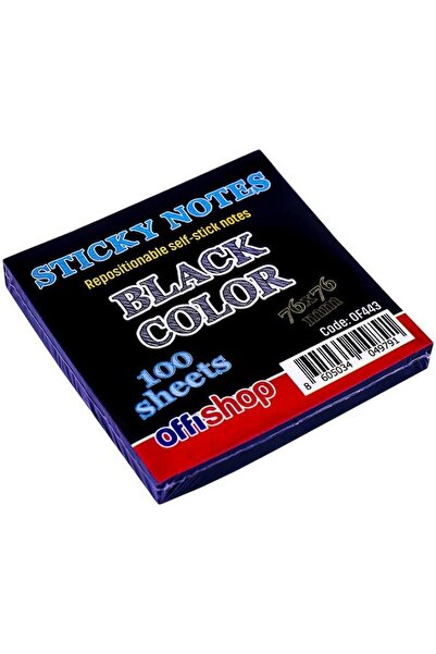 Offishop Notes Offishop, adhesive, 75x75 mm, black, 100 sheets/set