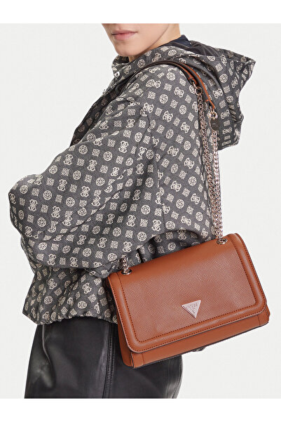 Guess Γυναικεία Τσάντα Χειρός Καφέ HWZG9672210