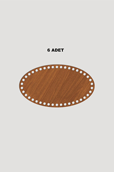 Lucena Drvena elipsasta osnova za korpu 13x23 cm 6 komada orah 3mm