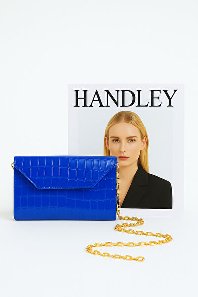 Handley حقيبة كتف فاخرة ذات تصميم جلد التمساح مع حزام سلسلة وحقيبتين