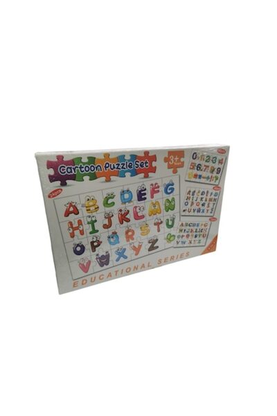 Vision XXI Puzzle 4 în 1 Litere și Cifre, VisionXXI, 24 buc, 36 buc, 48 buc, 72 buc, 35x24cm