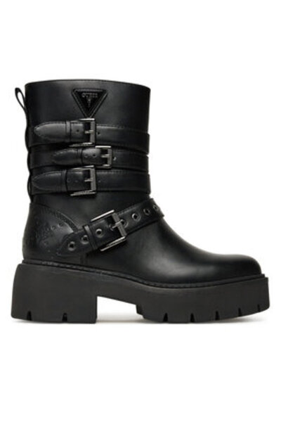 Guess Γυναικεία Μπότες Αστραγάλου Μαύρα FLTSVOFAL10