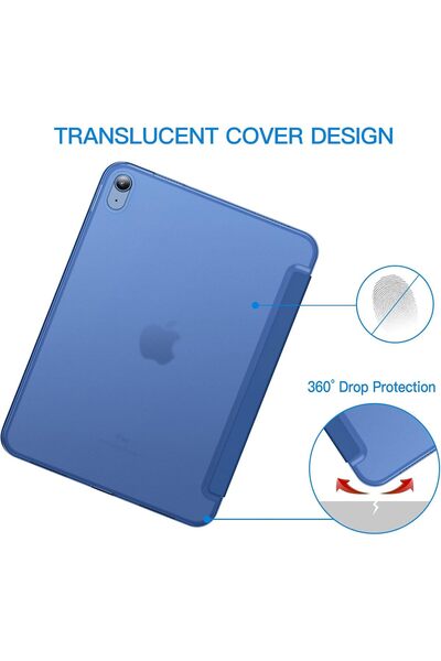 JETech Case for iPad (A16) 11th/10th Gen, Slim Hard Back Cover with Auto Wake/Sleep (Navy)