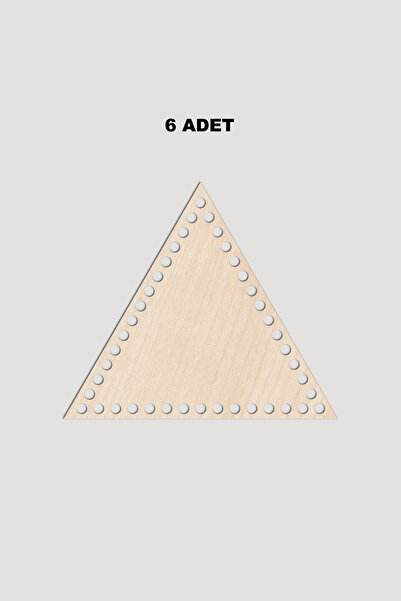 Lucena Ξύλινο Τρίγωνο Καλάθι Δίσκος Βάσης 11x10 εκ. 6 Τεμάχια Ακάρεα 3εκ.