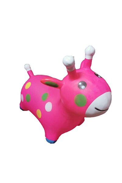 Vision XXI Animal Gonflabil pentru Sarit, cu Coarne, roz, 75 cm, material gros