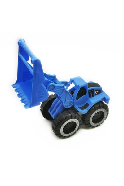 Vision XXI Buldozer-excavator de jucărie din plastic cu găleată, 22 cm, VisionXXI