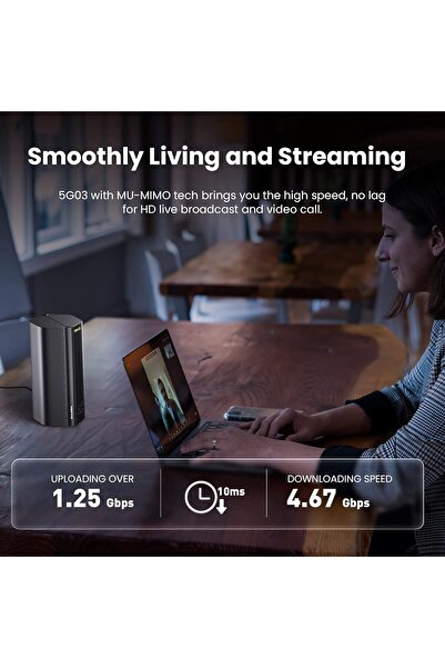 Tenda جهاز توجيه 5G NR LTE - جهاز توجيه AX1800 WiFi 6 مع منفذ Gigabit LAN/WAN، واتصال 4G/5G أو سلكي،