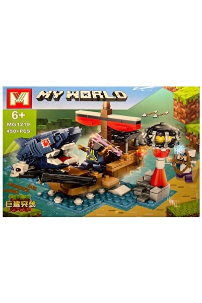 OEM Construction Set Minecraft My World - Shark Attack, 450 pieces