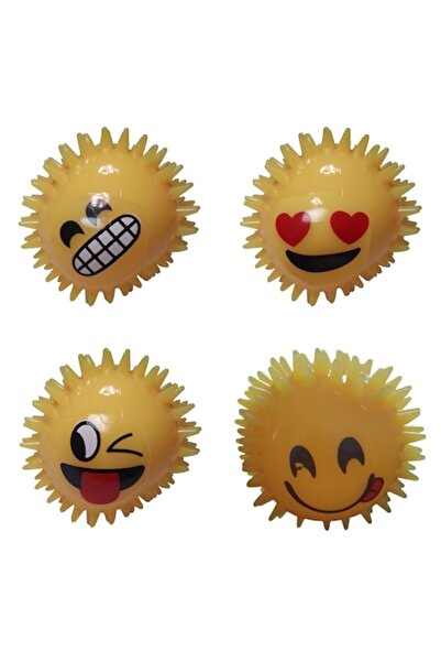 Vision XXI Set 4 Smiley Face Balls with Sounds and Lights, Vision XXI, 7cm