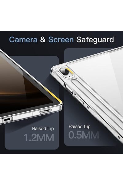 JETech Clear Case for Samsung Galaxy Tab S9 FE / S10 Lite / S10 FE 10.9in - Thin Transparent Shockpr