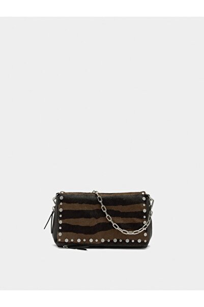 PARFOIS Deri İçerikli ve Zımba Detaylı Omuz Çantası