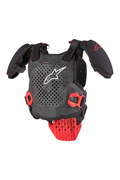 Alpinestars A-5 S V2 Genç Üst Gövde Koruma Siyah Beyaz Kırmızı