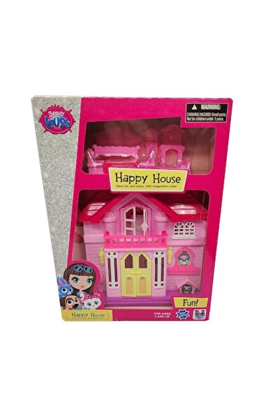 Vision Dollhouse with Furniture and Accessories, 30x22 cm, Opens Doors and Windows, Pink, VisionXXI