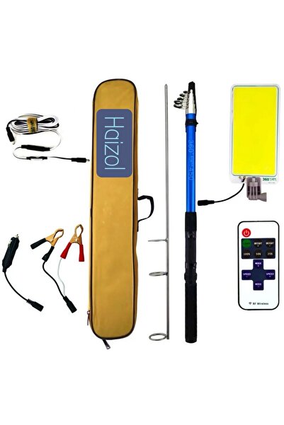 HAIZOL ضوء تخييم LED 800 واط صنارة صيد تلسكوبية مع جهاز تحكم عن بعد | تخييم بزاوية 360 درجة