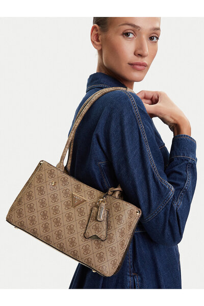 Guess Γυναικεία Τσάντα Χειρός Μπεζ HWSG6974090