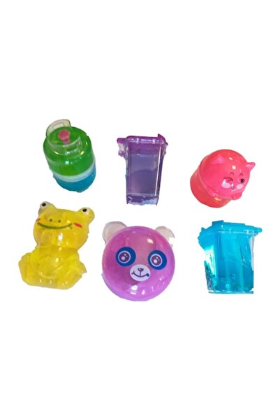 Vision Set 6 slimeuri, diverse forme, diverse culori, plastelina modelabila, 6 cm